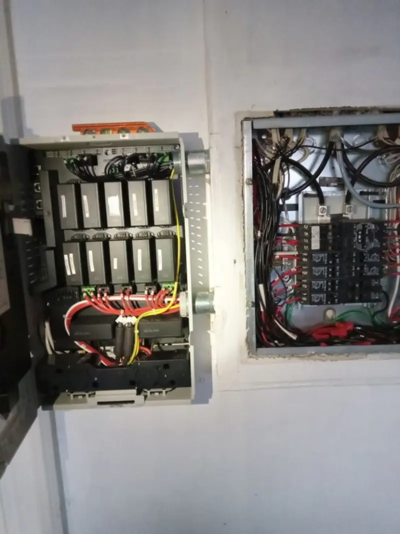 Electrical panel upgrade completed for Security Camera Wiring in Cottage Lake
